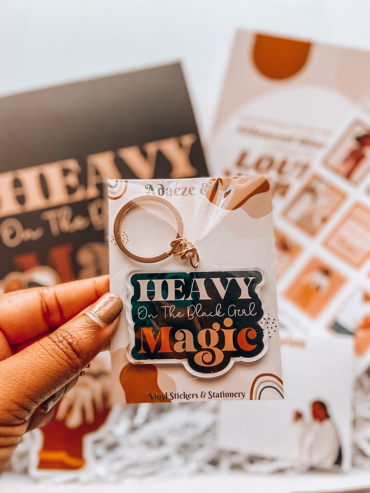 Heavy On The Black Girl Magic Acrylic Keychain - V2