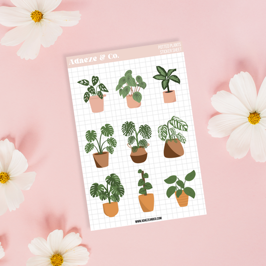 Potted Plants Sticker Sheet