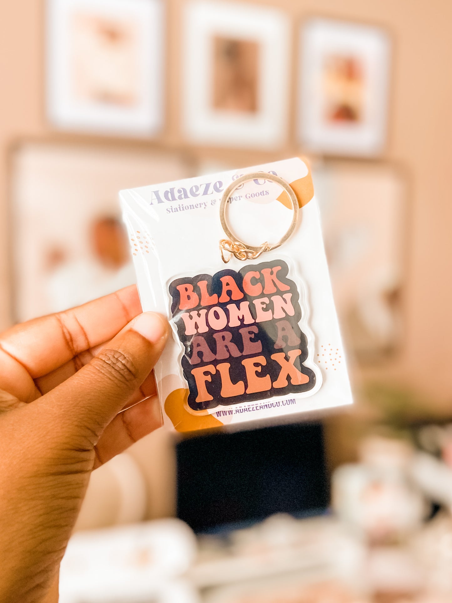 Black Women Are a Flex Acrylic Keychain V3
