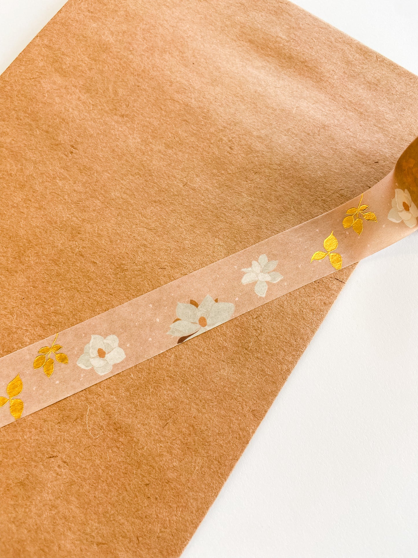 Gold Foiled Flowers Washi Tape