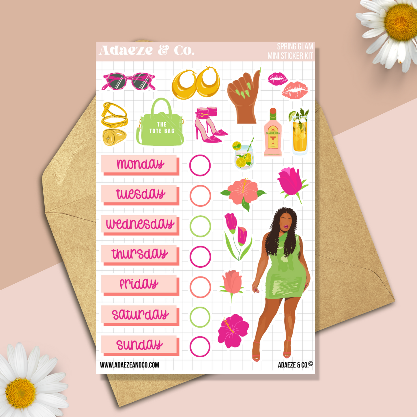 "Spring Glam" Sticker Sheet