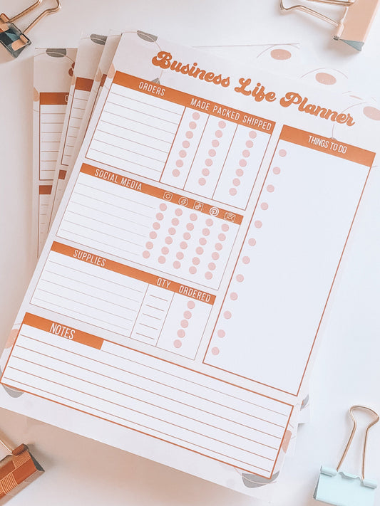 Boho Small Business Planner Notepad