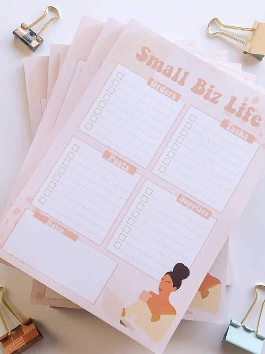 Small Biz Life Notepad Planner