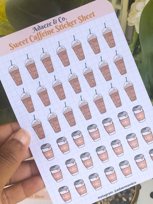 Coffee Lover Icon Sticker Sheet