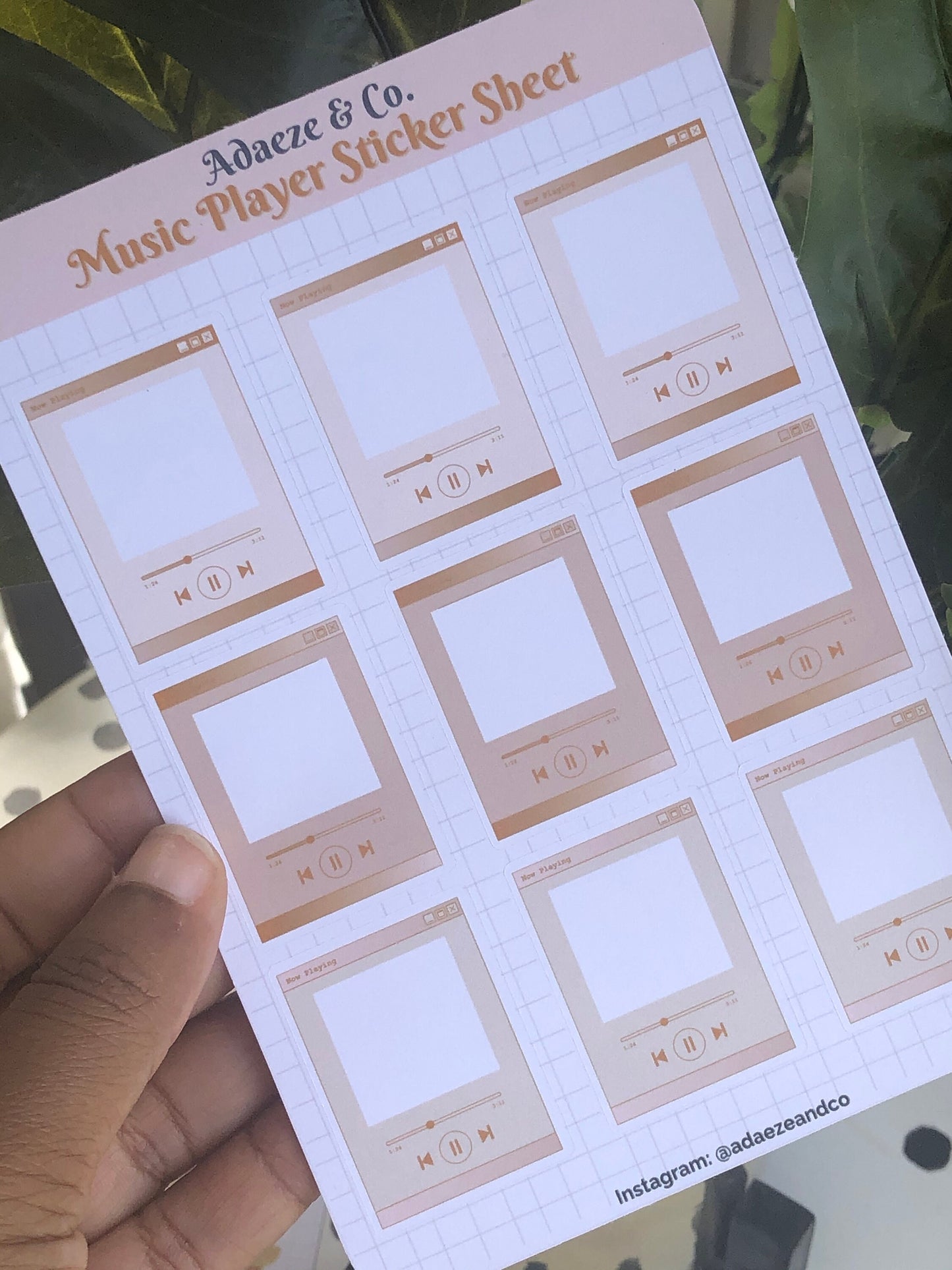 Music Player Aesthetic Sticker Sheet