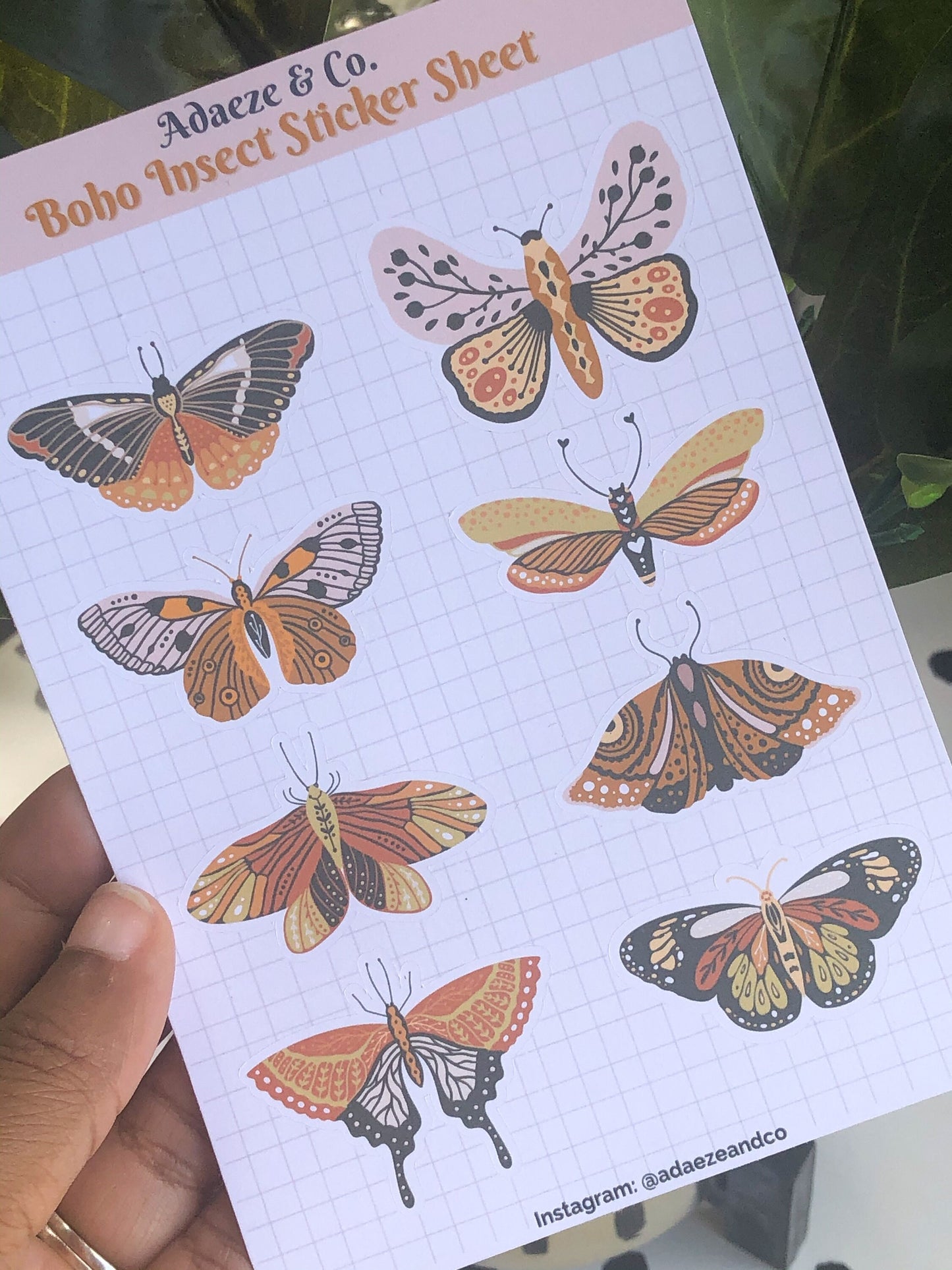 "Boho Butterfly" Sticker Sheet