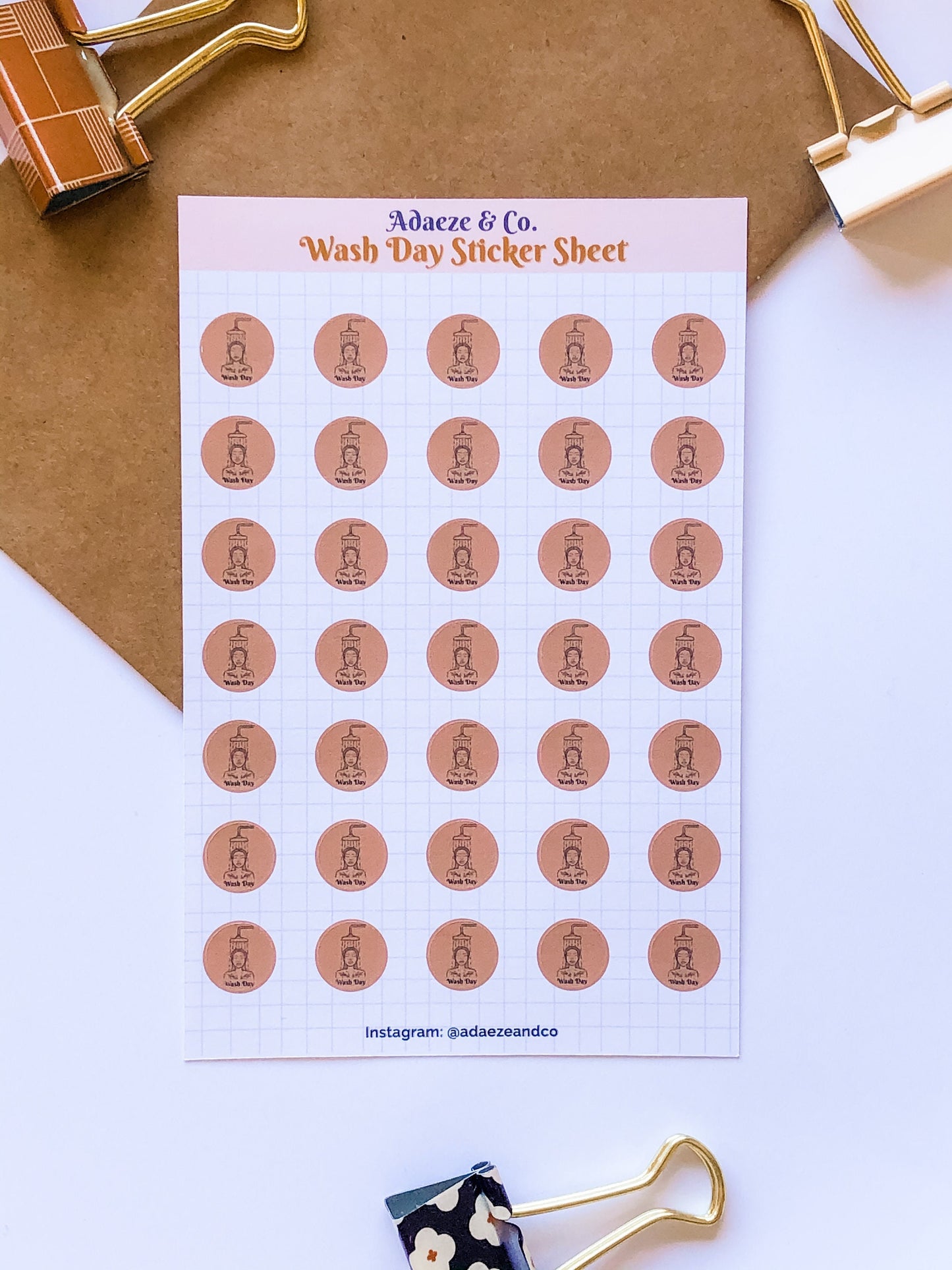 Wash Day Icon Sticker Sheet