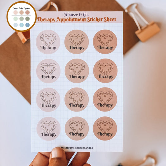 Therapy Reminder Icon Sticker Sheet - Large