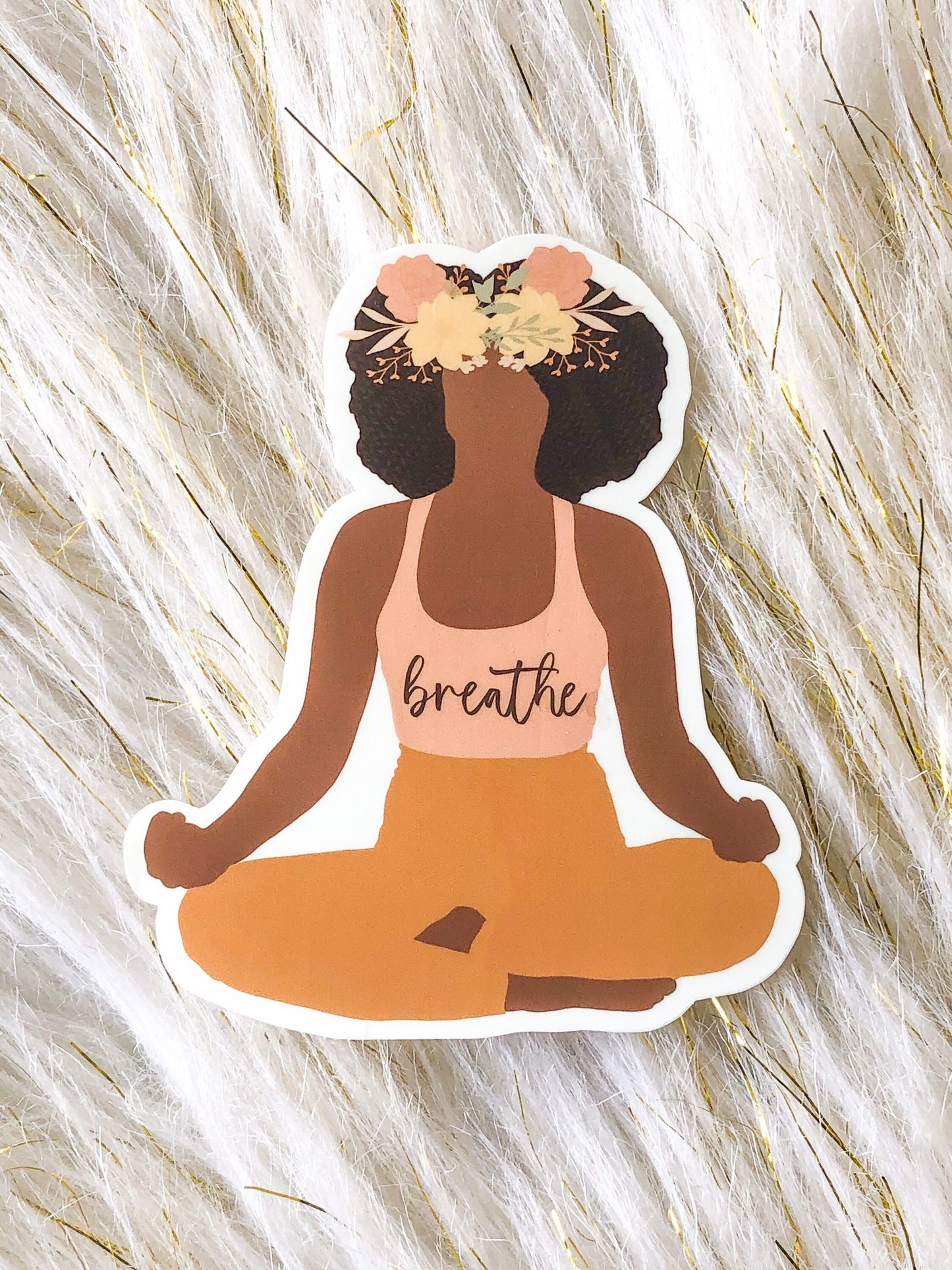 "Breathe" Yoga Vinyl Sticker