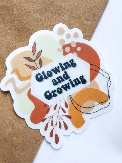 Growing and Glowing Transparent Vinyl Sticker
