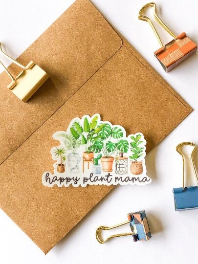 Happy Plant Mama Vinyl Sticker