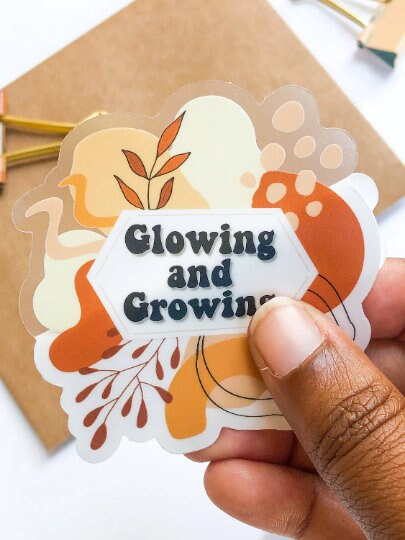 Growing and Glowing Transparent Vinyl Sticker