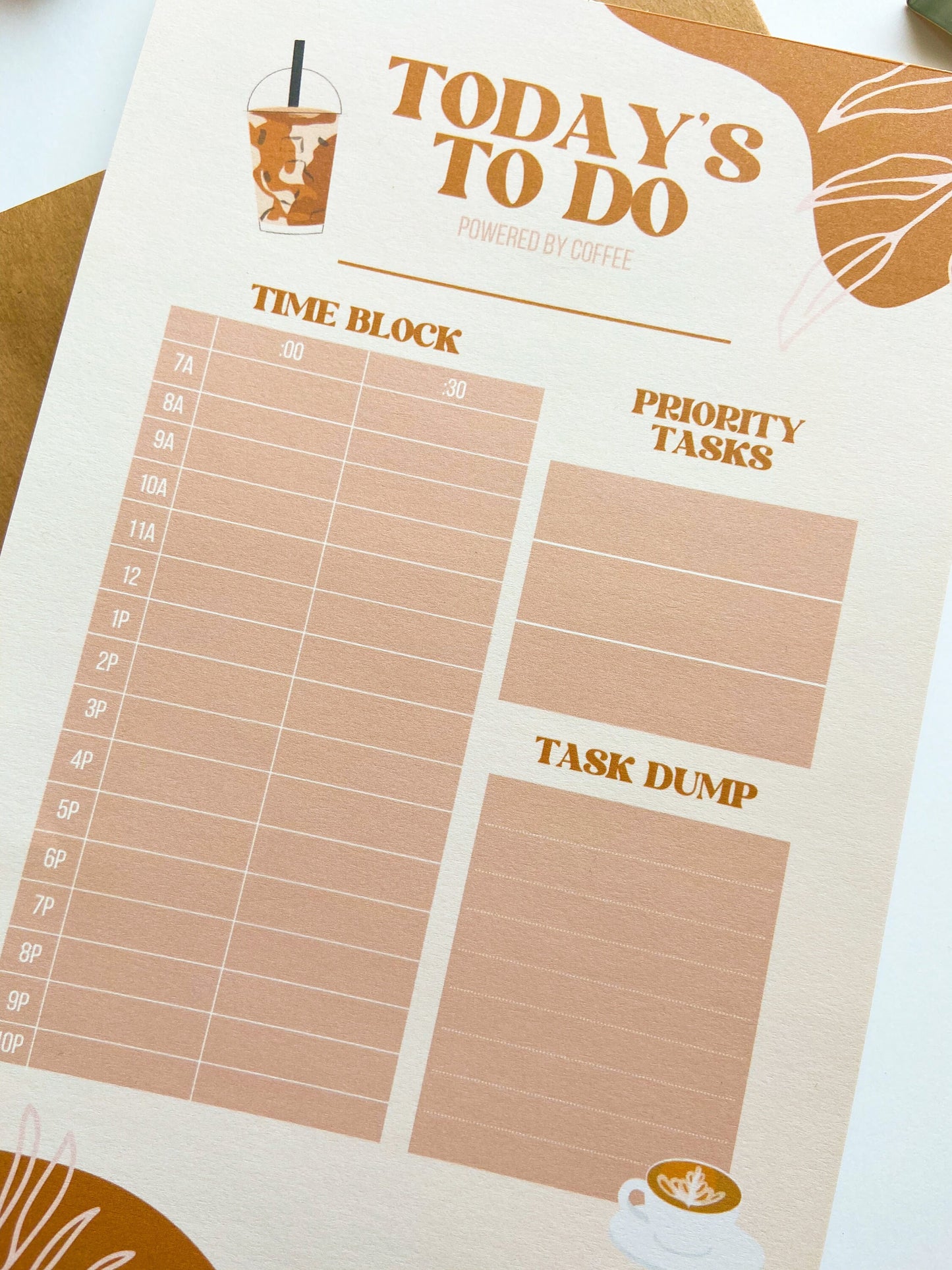 Coffee Lover To-Do List Notepad Planner