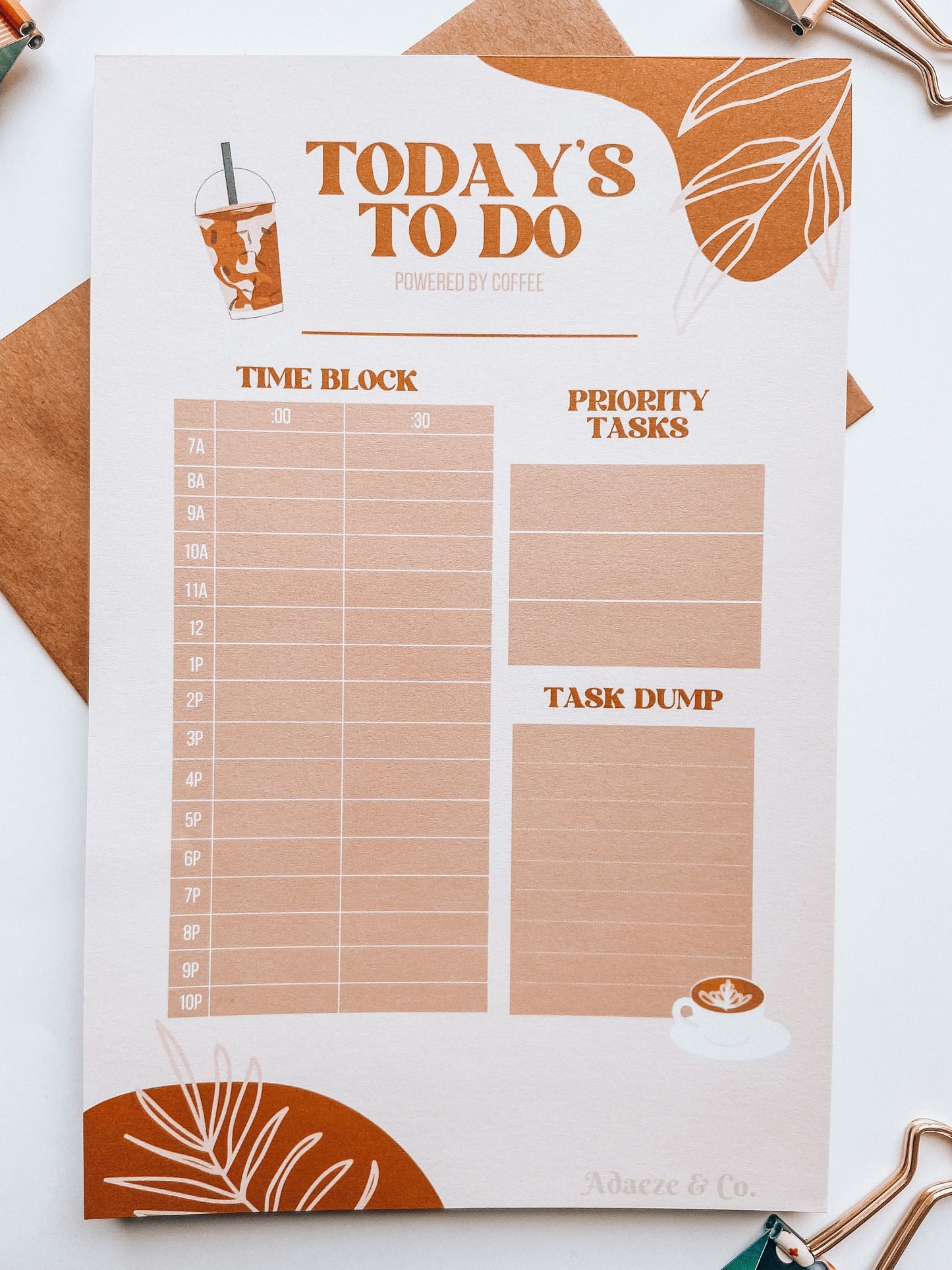 Coffee Lover To-Do List Notepad Planner
