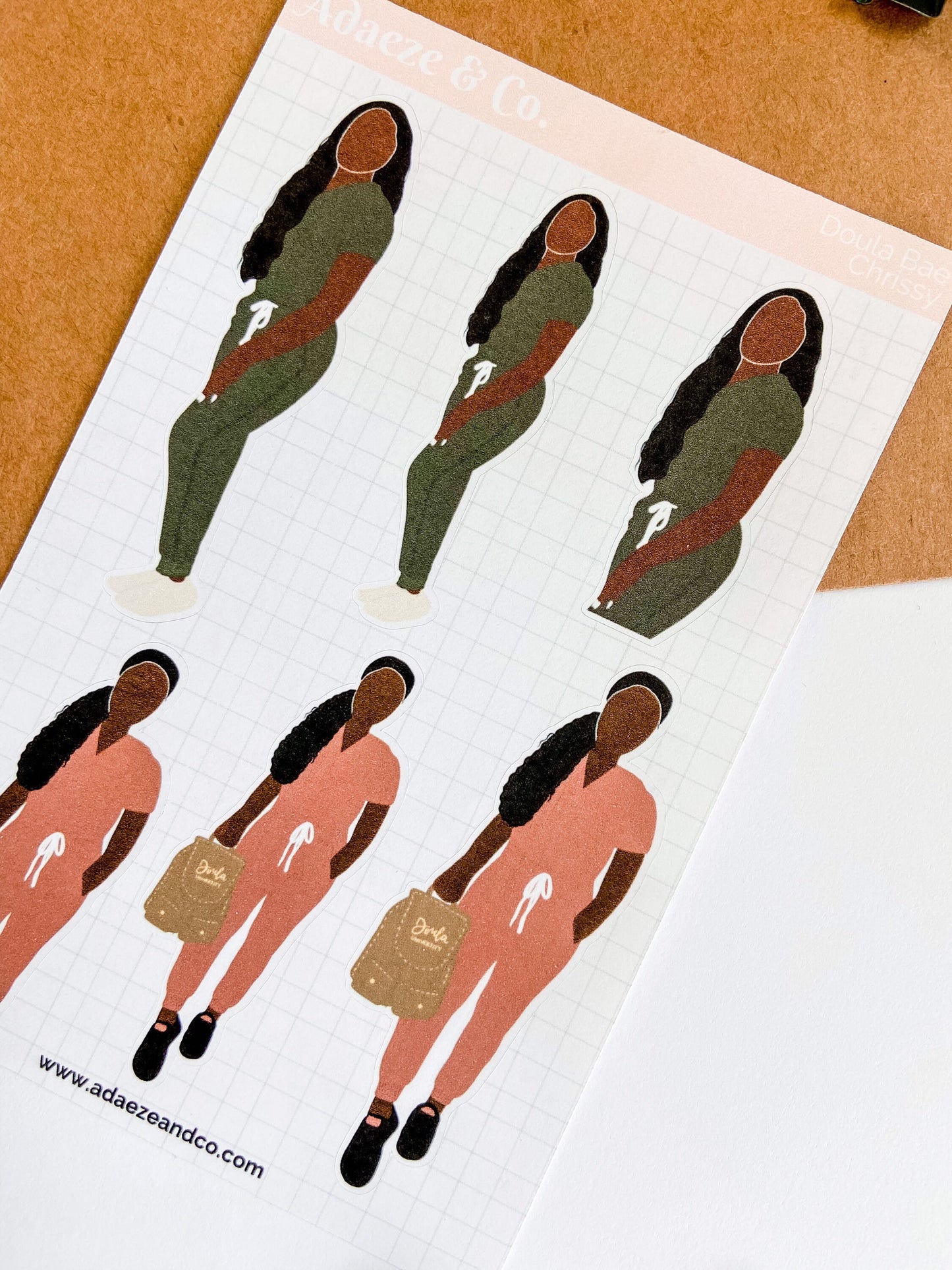 Doula Planner Stickers, Birthworker Stickers, Black Girl Planner Stickers, Planner Doll Stickers, Planner Dolls, Black Girl Stickers, Doula