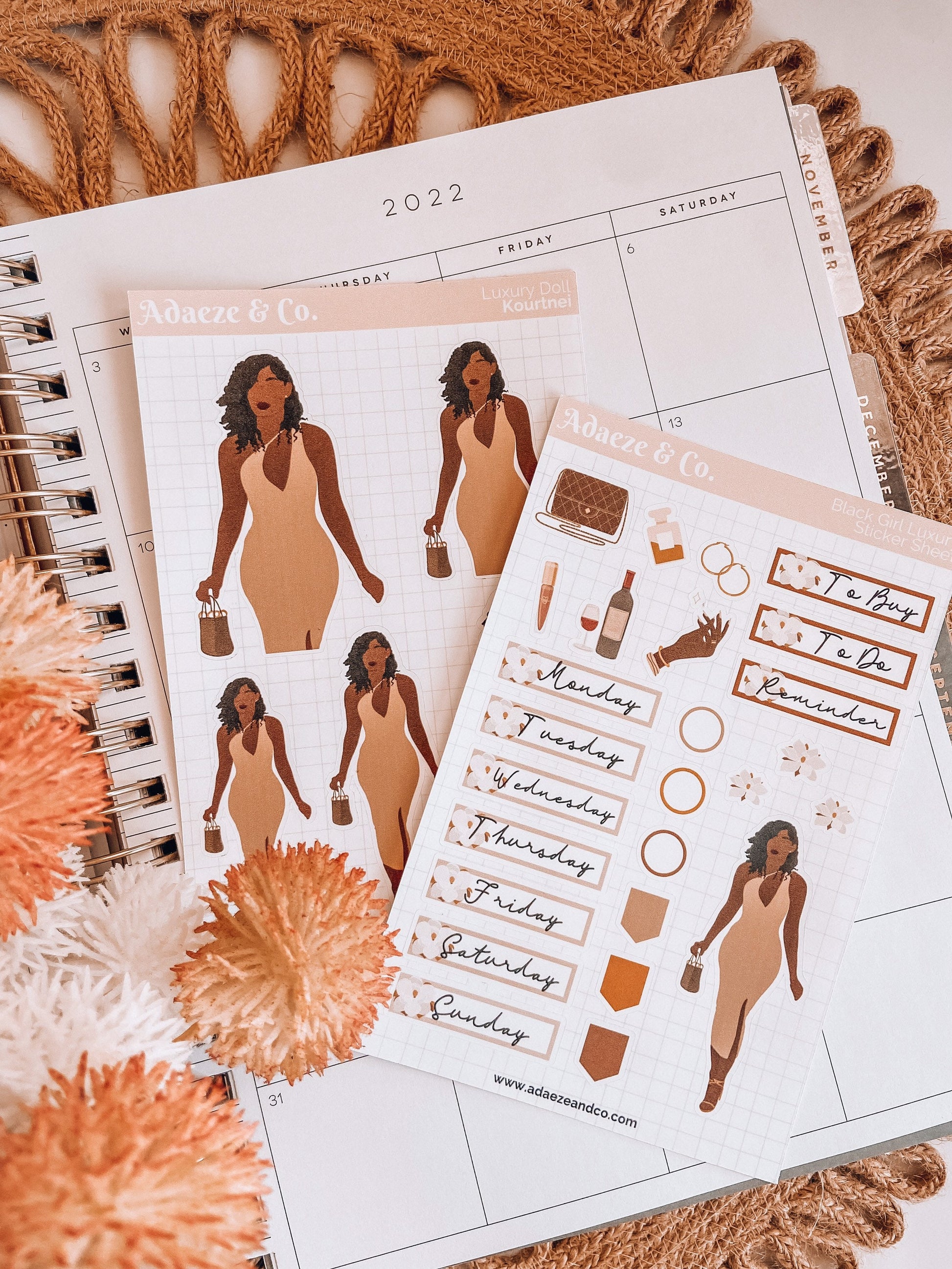 Black Girl Planner Stickers, Black Women, African American Planner Sticker  Sheets for Any Size Planners, Journals or Notebooks | Hey Val