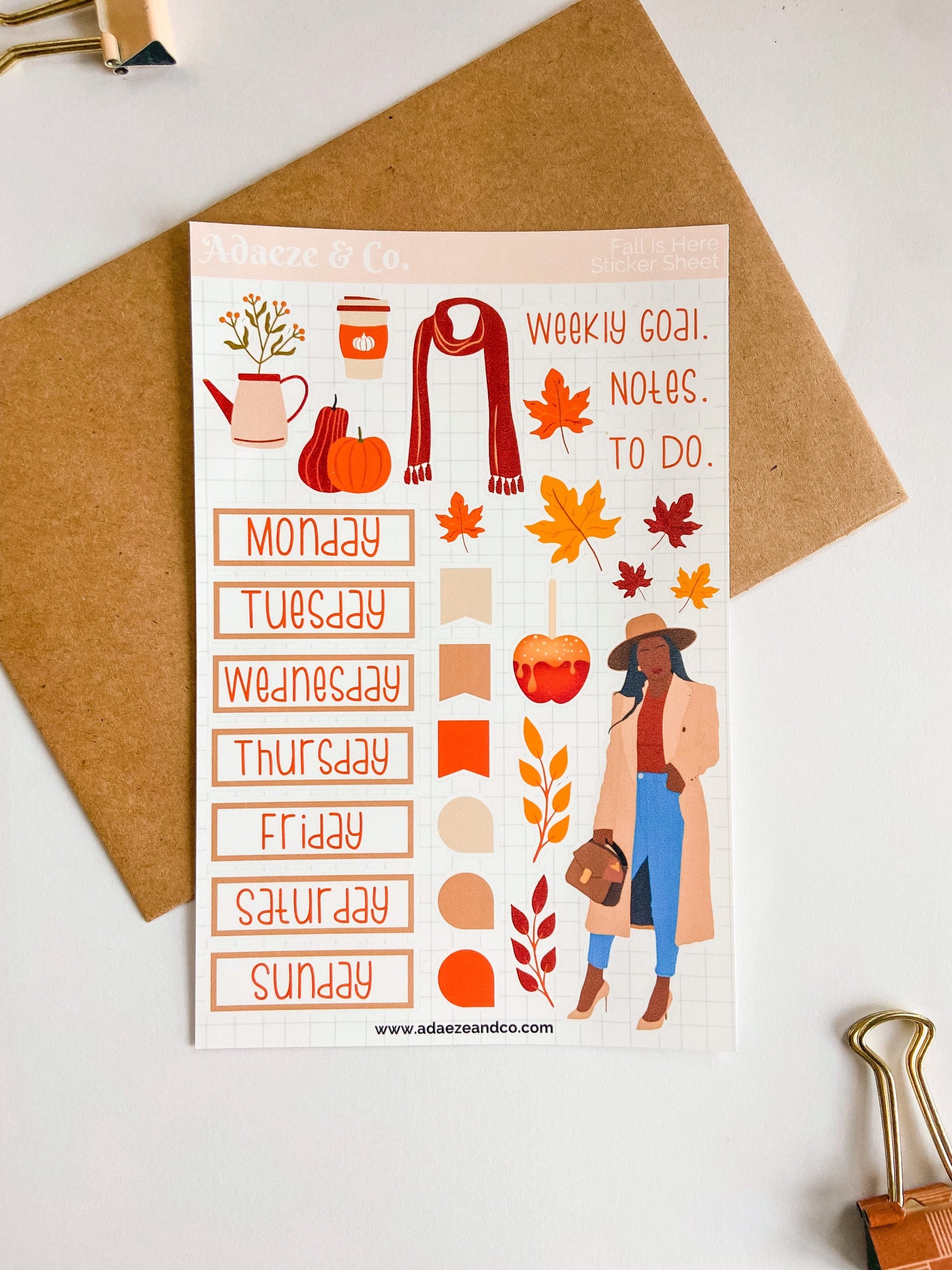 Printable Fall Autumn Bucket List Planner Stickers for Planner Decorat –  The Paper Hen
