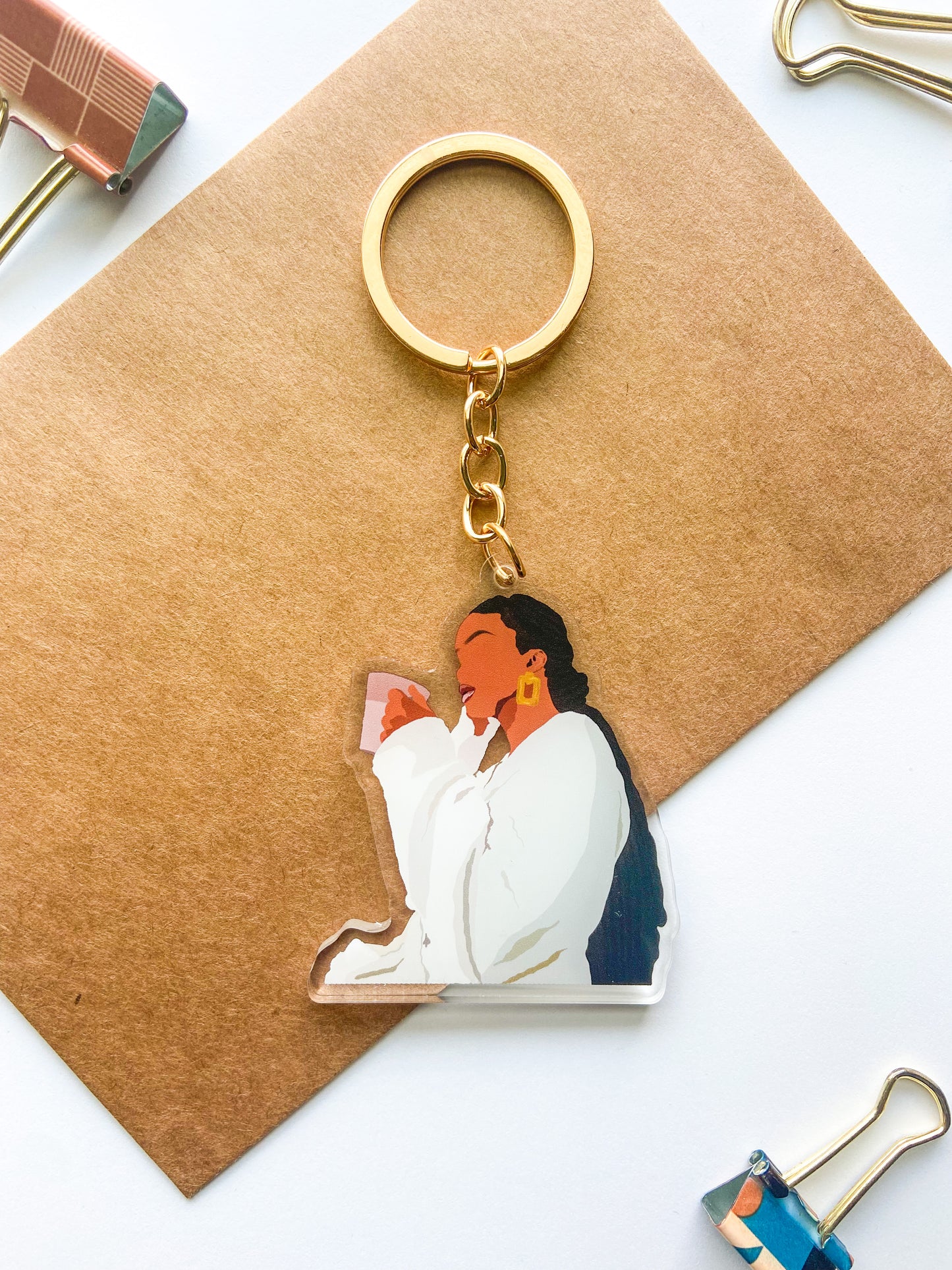 "At Peace" Illustrated Acrylic Keychain