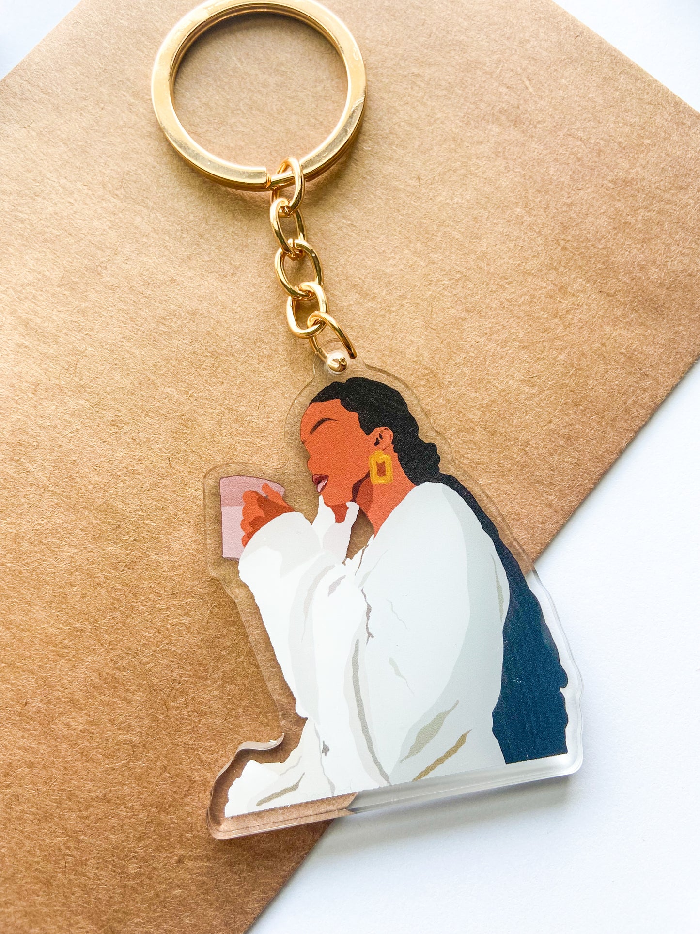 "At Peace" Illustrated Acrylic Keychain